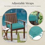 Teal Waterproof Patio Chair Cushions Set of 4