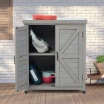 Outdoor Potting Bench with Storage Cabinet