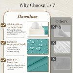 Teal Waterproof Patio Chair Cushions Set of 4