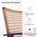 7-Piece Outdoor Wicker Dining Set with Cushions