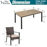 7-Piece Outdoor Patio Dining Set for 6