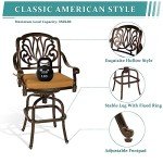 5-Piece Outdoor Swivel Bar Set with Cushions