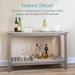 Eucalyptus 48" Console Table for Indoor Outdoor Use