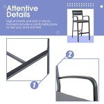 Soleil Jardin Dark Grey Outdoor Bar Stools Set