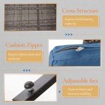 3-Piece Outdoor Wicker Bistro Set with Cushions