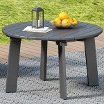 Grey Adirondack Round Outdoor Coffee Table