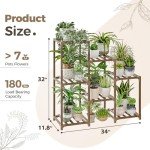 Bamworld 3-Tier Wooden Plant Stand for Indoor/Outdoor