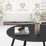 C-Hopetree 24" Black Round Outdoor Coffee Table
