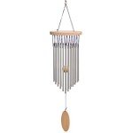 Silver 22-Tube Wind Chimes for Outdoors & Indoors