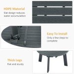 Grey Adirondack Round Outdoor Coffee Table