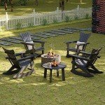 Grey Adirondack Round Outdoor Coffee Table