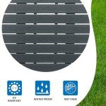 Grey Adirondack Round Outdoor Coffee Table