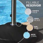 Heavy-Duty Fillable Umbrella Base with Wheels