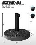 Heavy Duty Round Patio Umbrella Base Stand