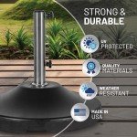 Heavy-Duty Fillable Umbrella Base with Wheels