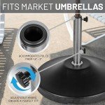 Heavy-Duty Fillable Umbrella Base with Wheels