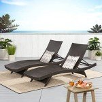 Salem Outdoor Wicker Chaise Lounge Chairs Set