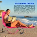 Pink Chaise Lounge Chair with Reclining Backrest