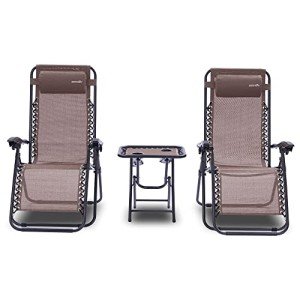 Zero Gravity Chairs Set of 2 with Table