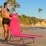 Pink Chaise Lounge Chair with Reclining Backrest