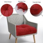 Set of 2 Waterproof Patio Chair Cushions