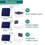 14-Piece Outdoor Cushion Covers for Wicker Sofas