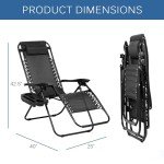 Adjustable Zero Gravity Lounge Chair with Cup Tray
