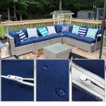 14-Piece Outdoor Cushion Covers for Wicker Sofas