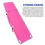 Pink Chaise Lounge Chair with Reclining Backrest