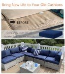 14-Piece Outdoor Cushion Covers for Wicker Sofas