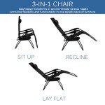 Adjustable Zero Gravity Lounge Chair with Cup Tray