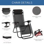 Adjustable Zero Gravity Lounge Chair with Cup Tray