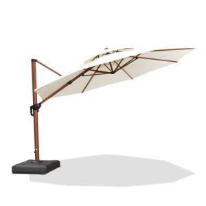 Cream 12ft Outdoor Cantilever Patio Umbrella