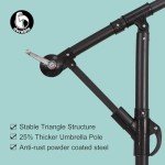 10ft Solar Offset Umbrella with LED Lights