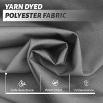 Domi 10'x10' Gray Cantilever Patio Umbrella