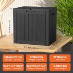 Waterproof 30 Gallon Outdoor Storage Deck Box