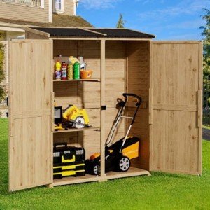 Gizoon Waterproof Outdoor Storage Cabinet with Shelves