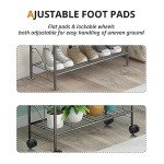 4-Tier Movable Gray Metal Plant Stand