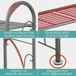 4-Tier Movable Gray Metal Plant Stand