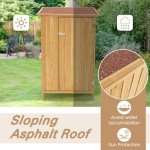 Outdoor Wooden Storage Cabinet with Lockable Door