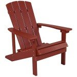 Red Adirondack Chair for Indoor/Outdoor Use