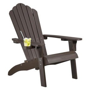 Cecarol Adirondack Chair with Cup Holder - Coffee