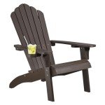 Cecarol Adirondack Chair with Cup Holder - Coffee