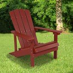 Red Adirondack Chair for Indoor/Outdoor Use