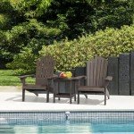 Cecarol Adirondack Chair with Cup Holder - Coffee