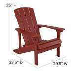 Red Adirondack Chair for Indoor/Outdoor Use