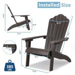 Cecarol Adirondack Chair with Cup Holder - Coffee