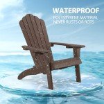 Cecarol Adirondack Chair with Cup Holder - Coffee