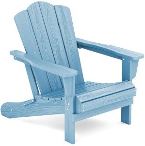 Folding Adirondack Chair - Light Blue, All-Weather