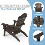 Cecarol Adirondack Chair with Cup Holder - Coffee